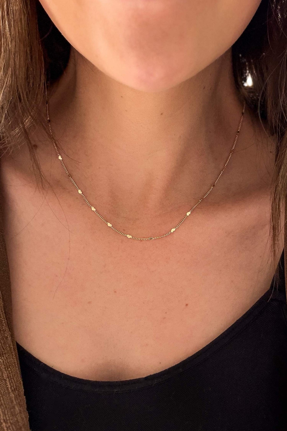 Dainty Heart Gold Necklace