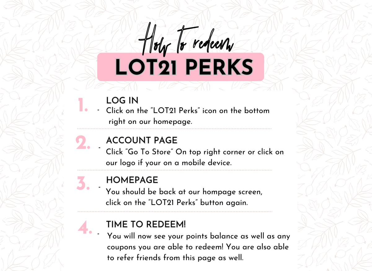 lot21 boutique perk points