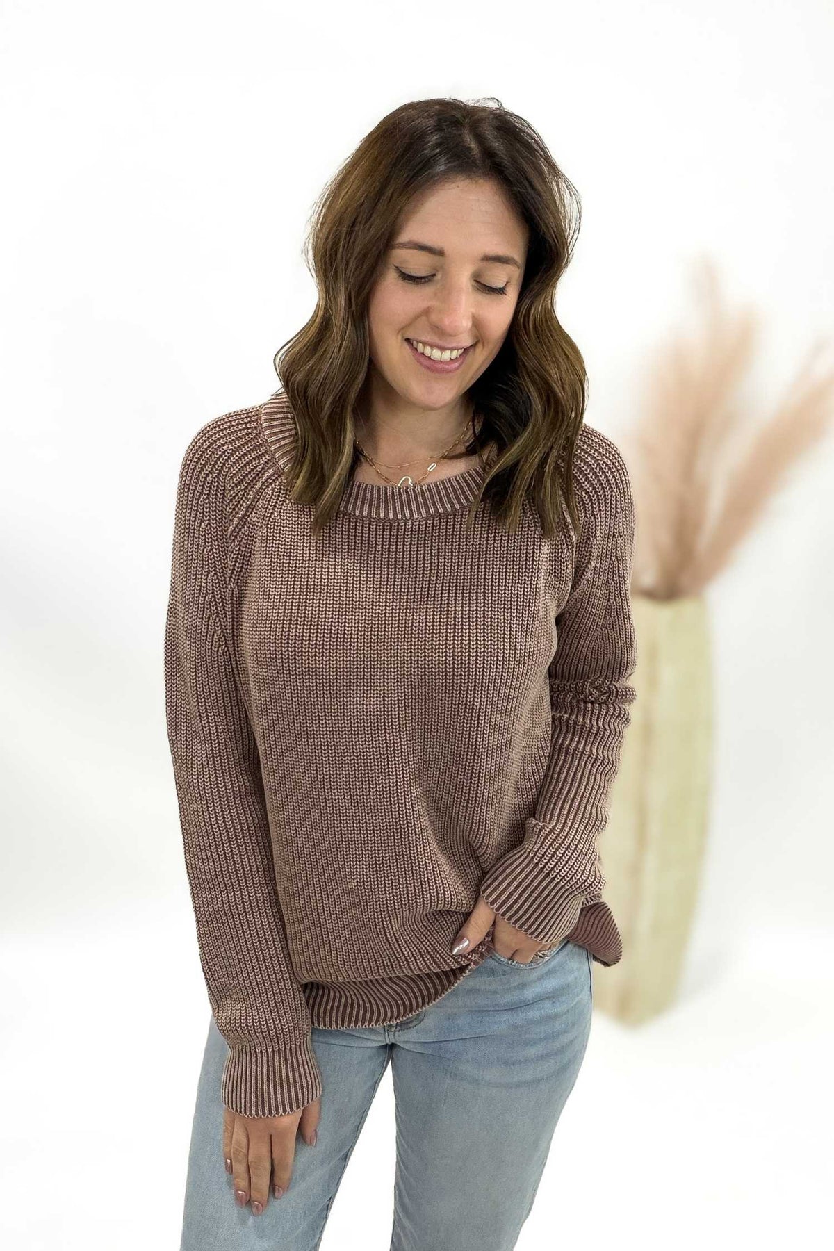 Marsala Crew Neck Sweater