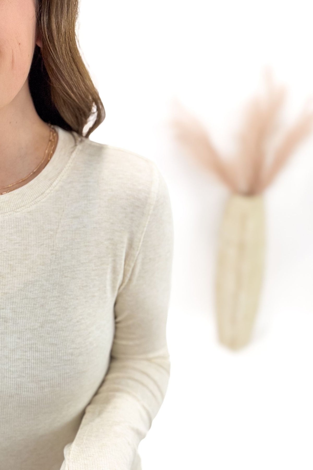 Oatmeal Super Soft Ribbed Long Sleeve