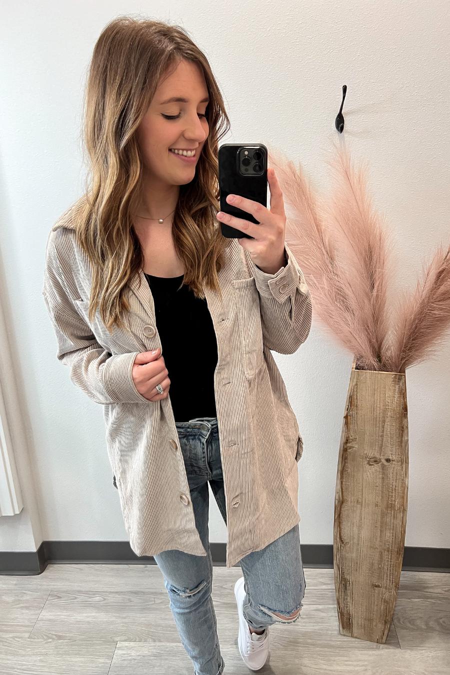 Oversized Corduroy Shacket