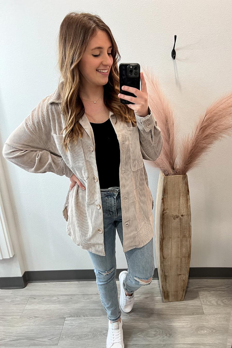 Oversized Corduroy Shacket