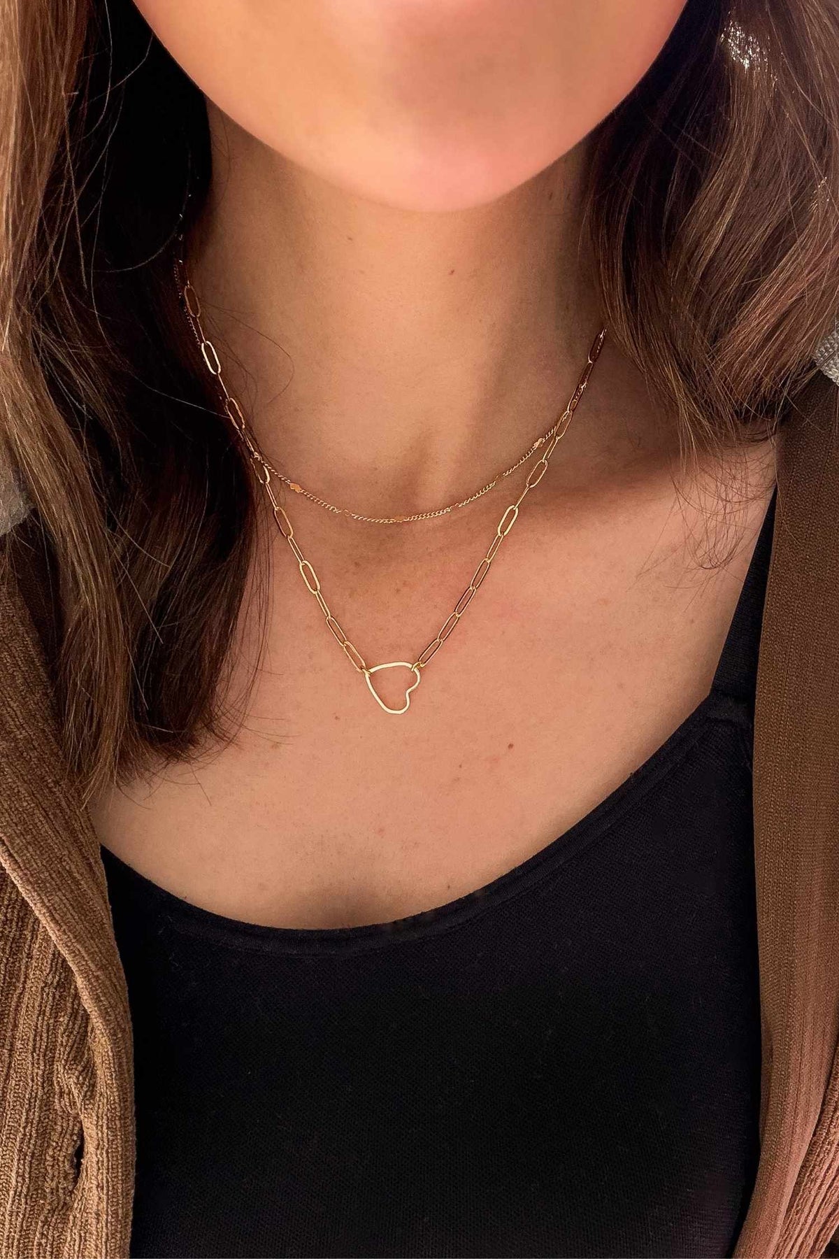 Dainty Heart Gold Necklace