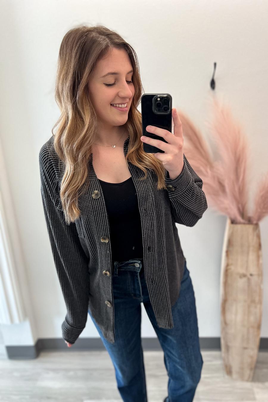 Ribbed Jacket 2.0- Black