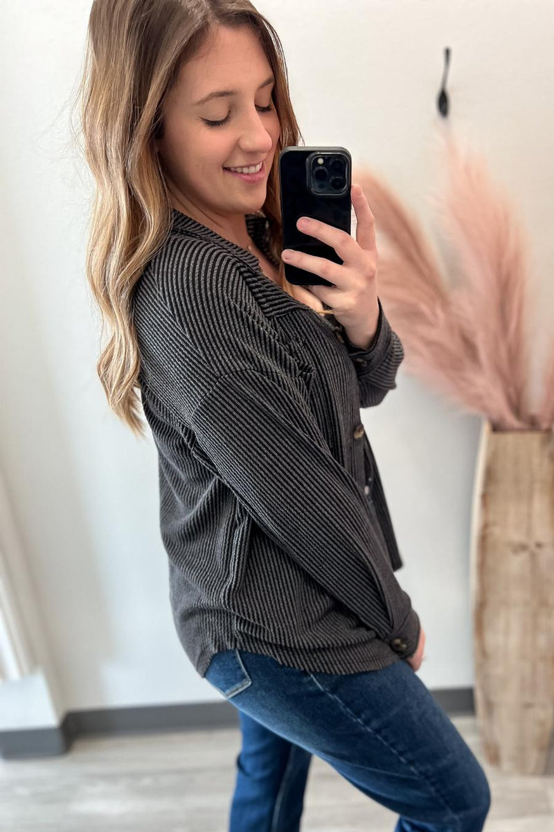 Ribbed Jacket 2.0- Black