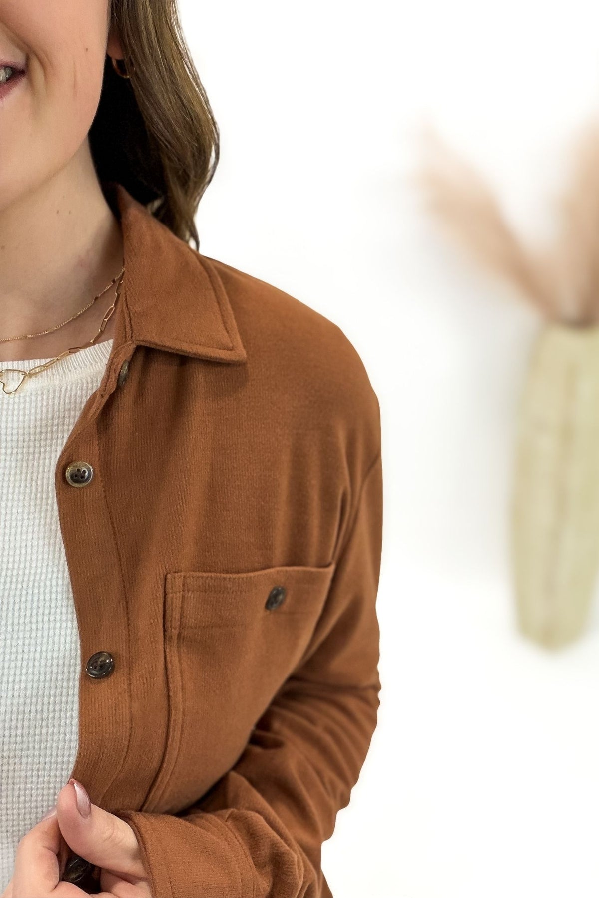 Rust Super Soft Plaid Button Up