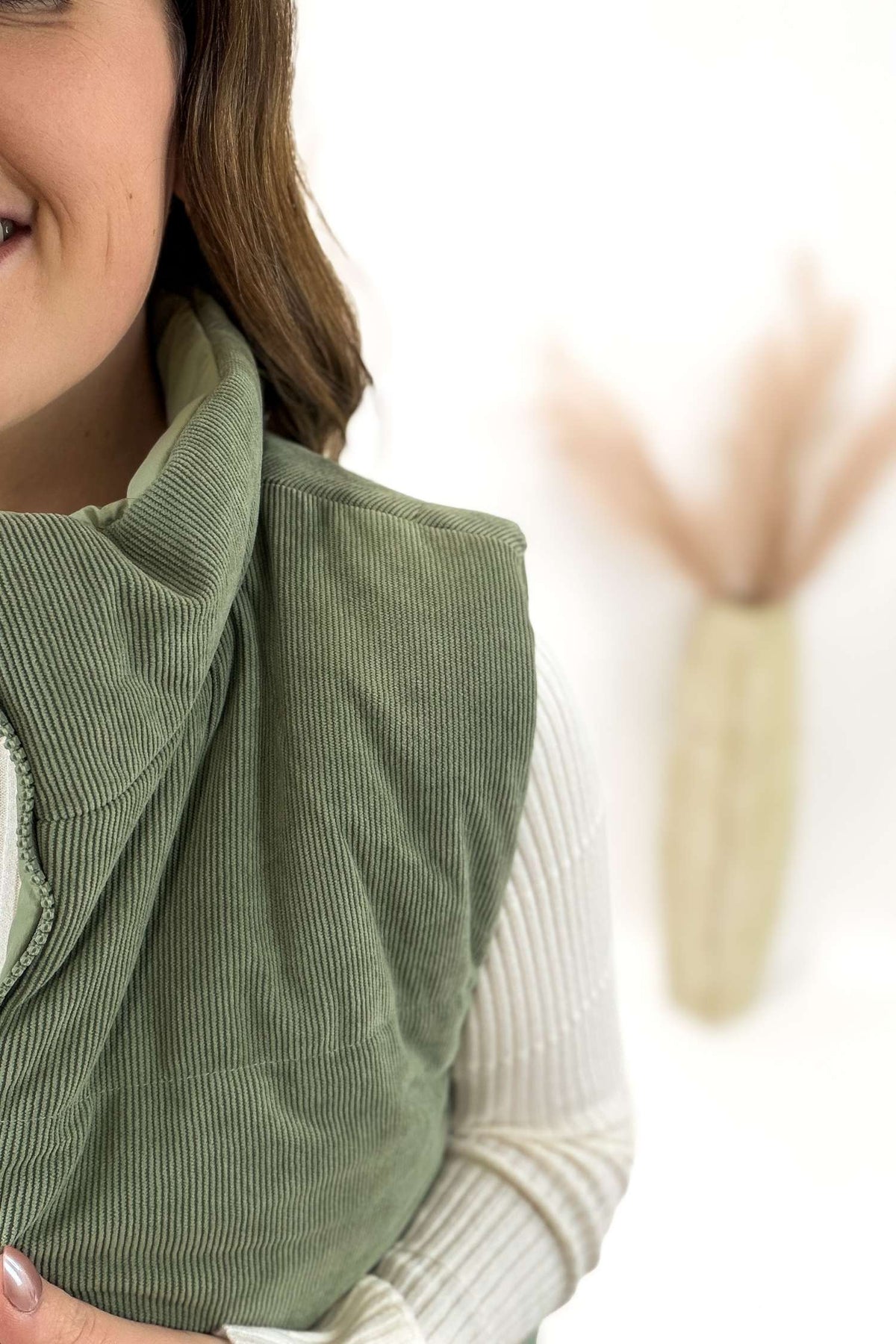 Sage Reversible Puffer Vest