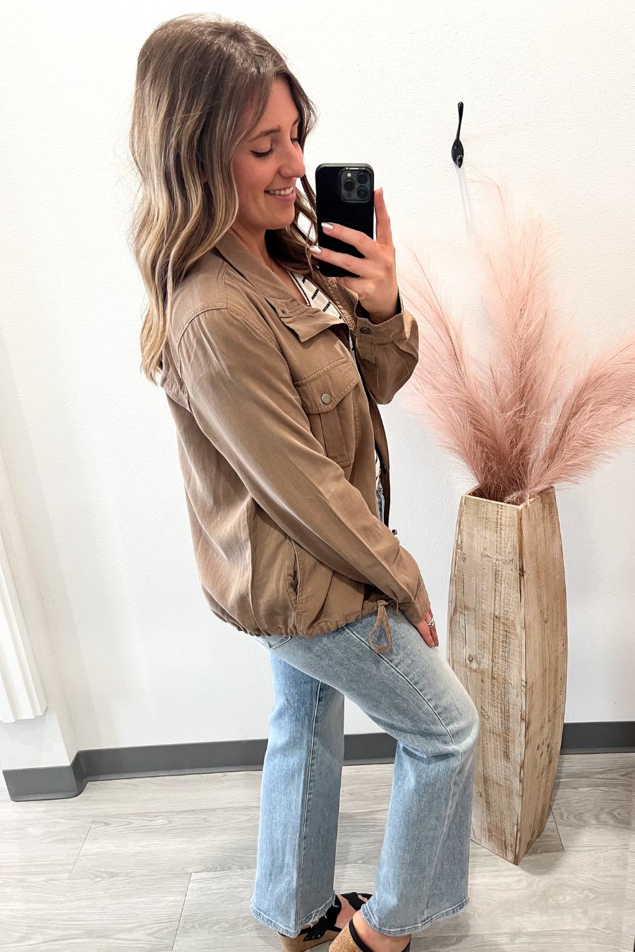 Tencel Utility Jacket- Hazelnut