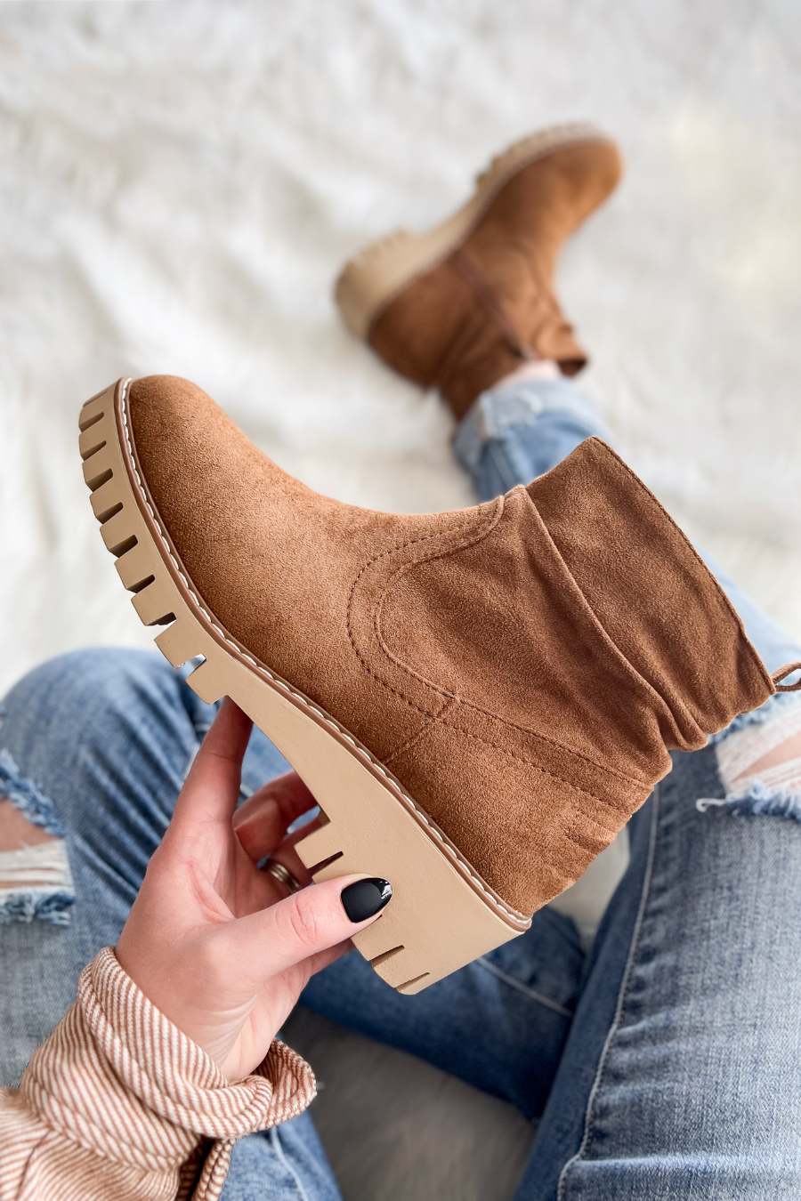 Very G Tan Booties