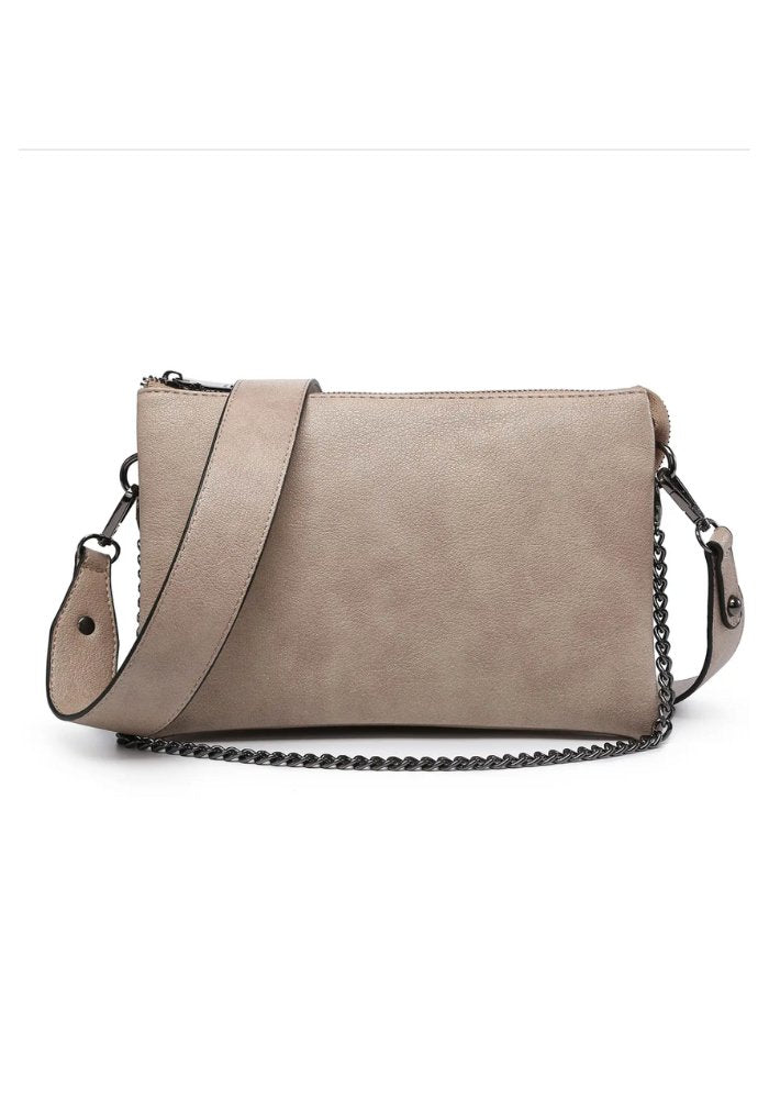 Izzy Chain Handbag- Beige - Lot21 Boutique