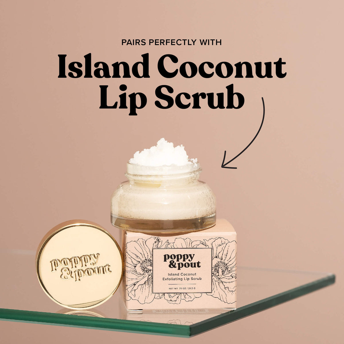 Poppy & Pout Lip Balm- Island Coconut