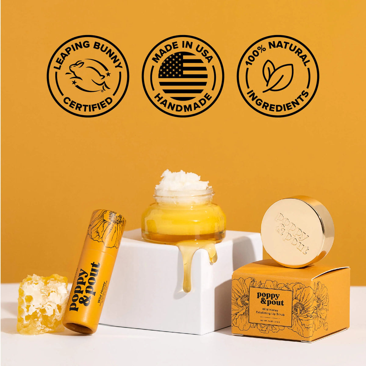 Poppy & Pout Lip Scrub- Wild Honey