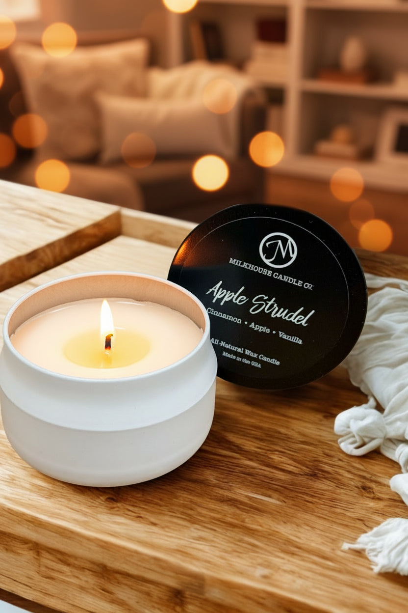 candle in a living room