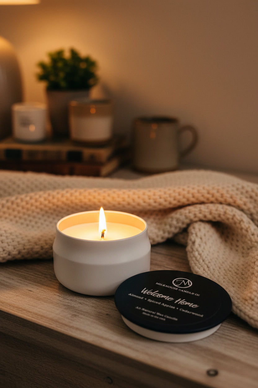 3.75 oz Traveler Tin Candle: Welcome Home