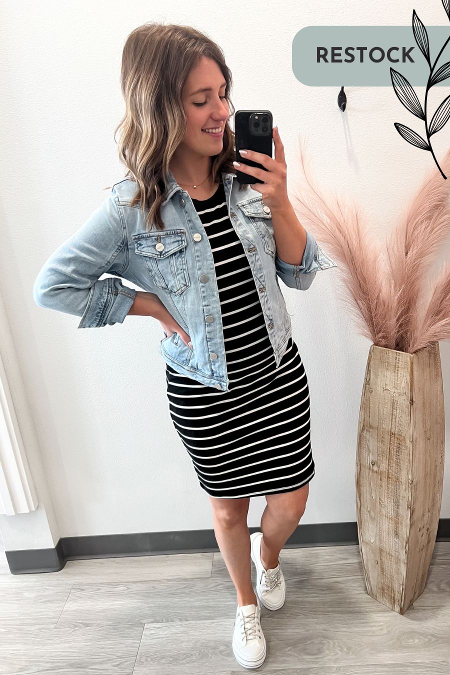 Black & White Striped Tank Dress