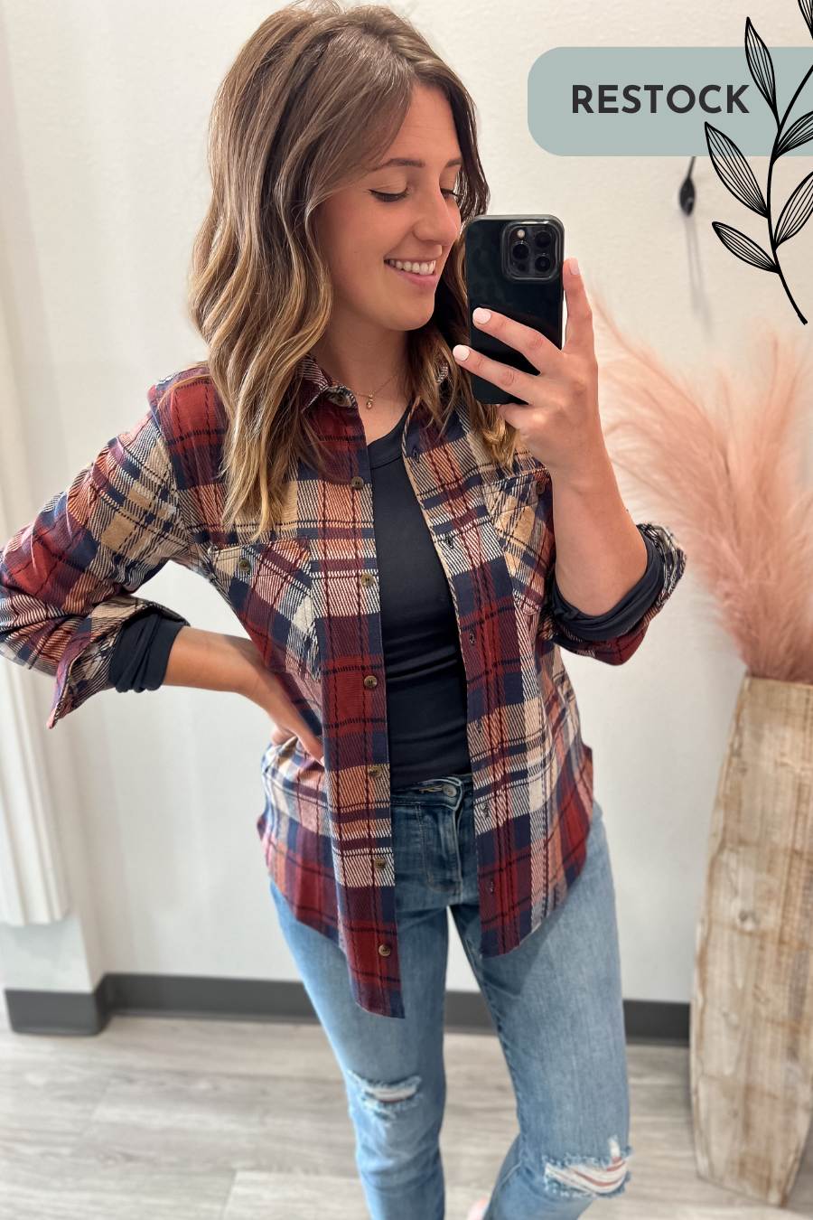 Button Down Scarlet Plaid