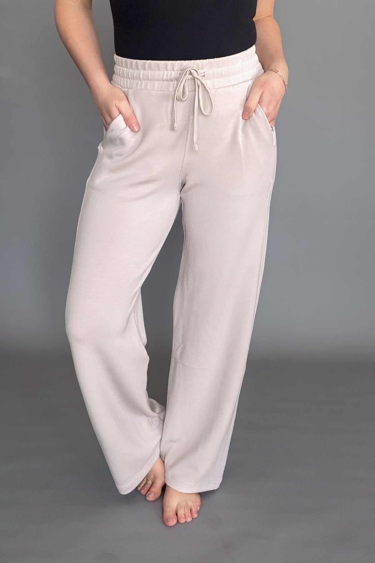 Caroline Scuba Pant- Mocha Cream