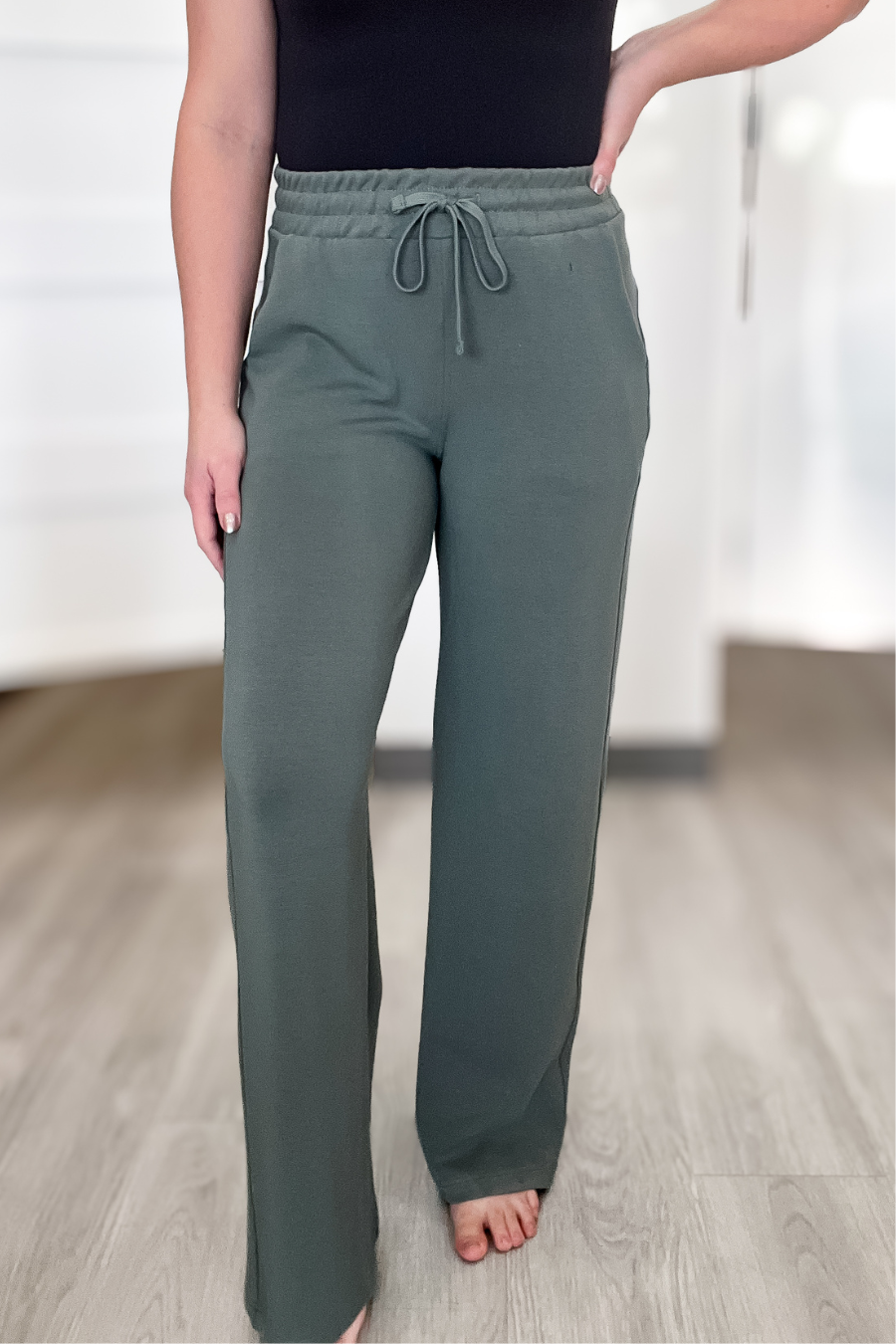 Caroline Scuba Pant- Sage