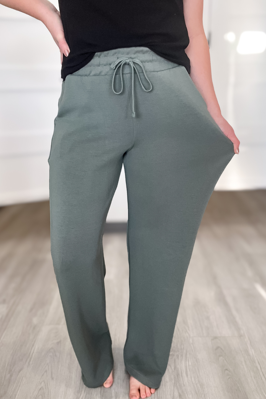 Caroline Scuba Pant- Sage