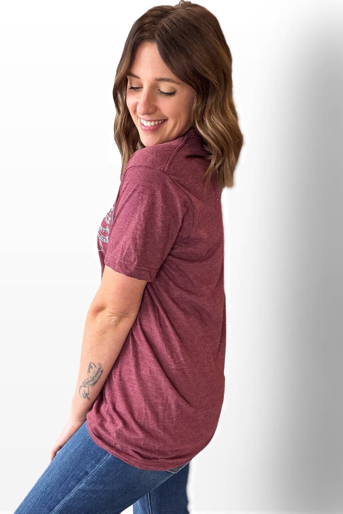 Christmas Trio Maroon Graphic Tee