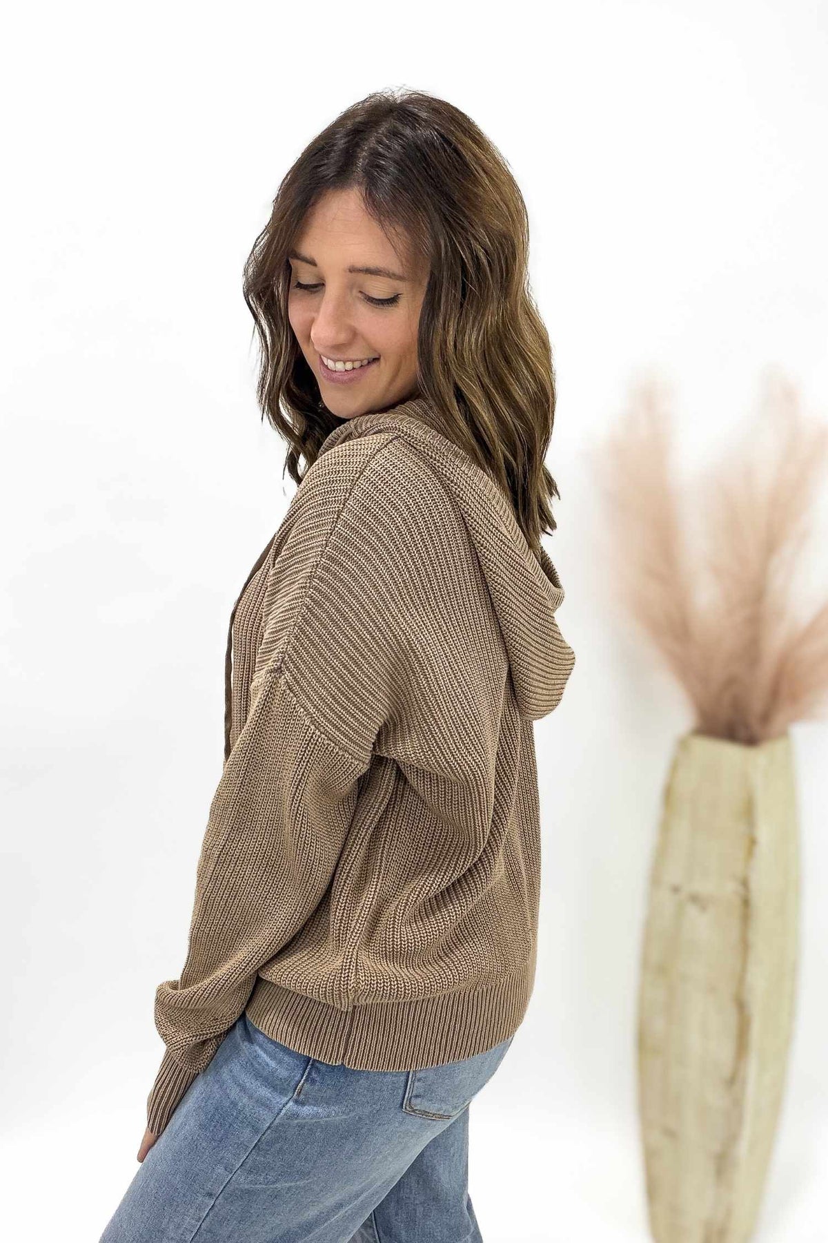 Chunky Knit Henley Sweater