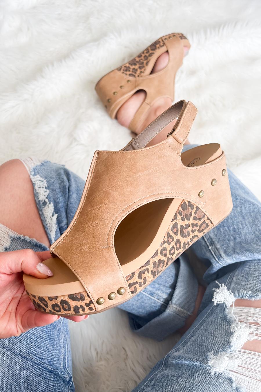 Corkys Carley Leopard Wedge