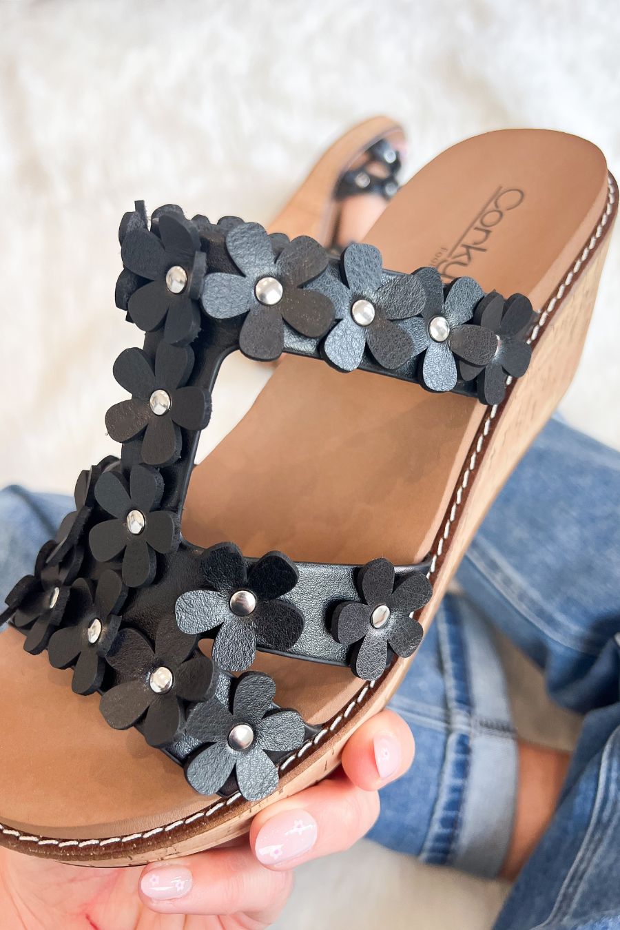 Corkys Mic Drop Black Wedge