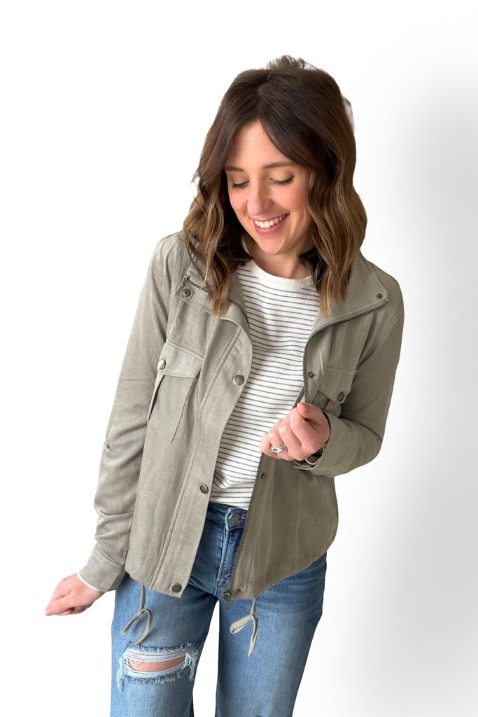 Dusty Sage Utility Jacket