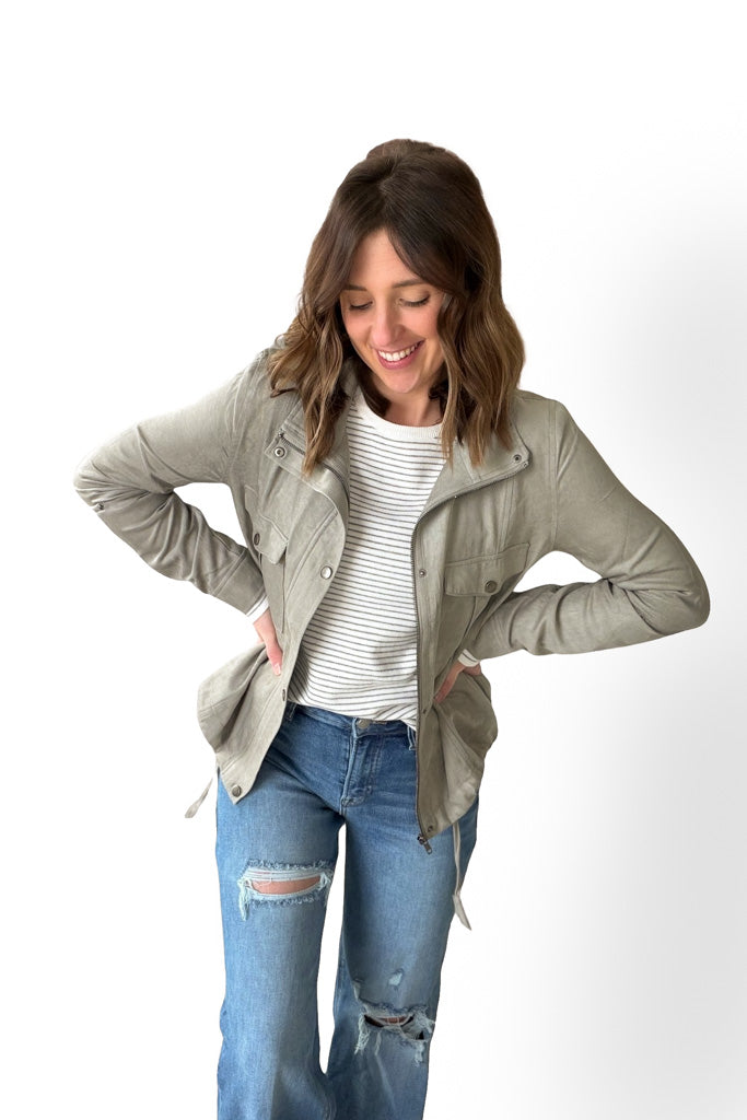 Dusty Sage Utility Jacket