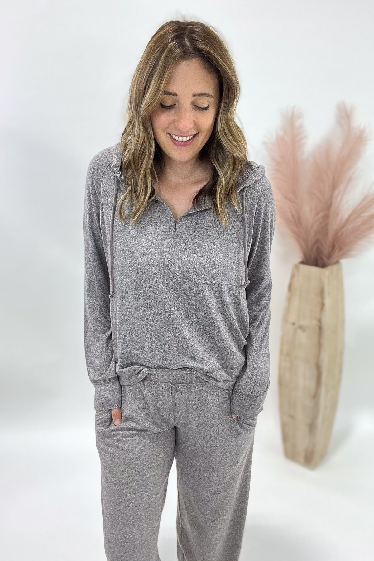 Espresso Brushed Lounge Hoodie