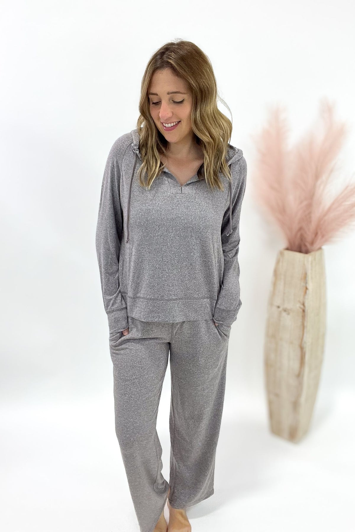 Espresso Brushed Lounge Hoodie