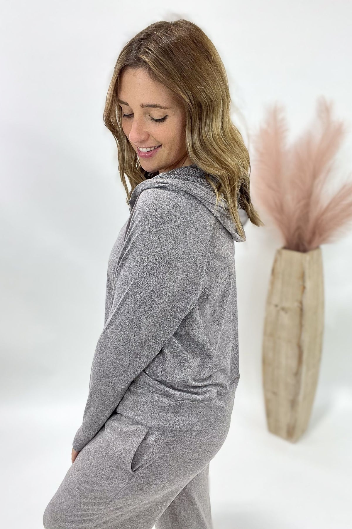 Espresso Brushed Lounge Hoodie