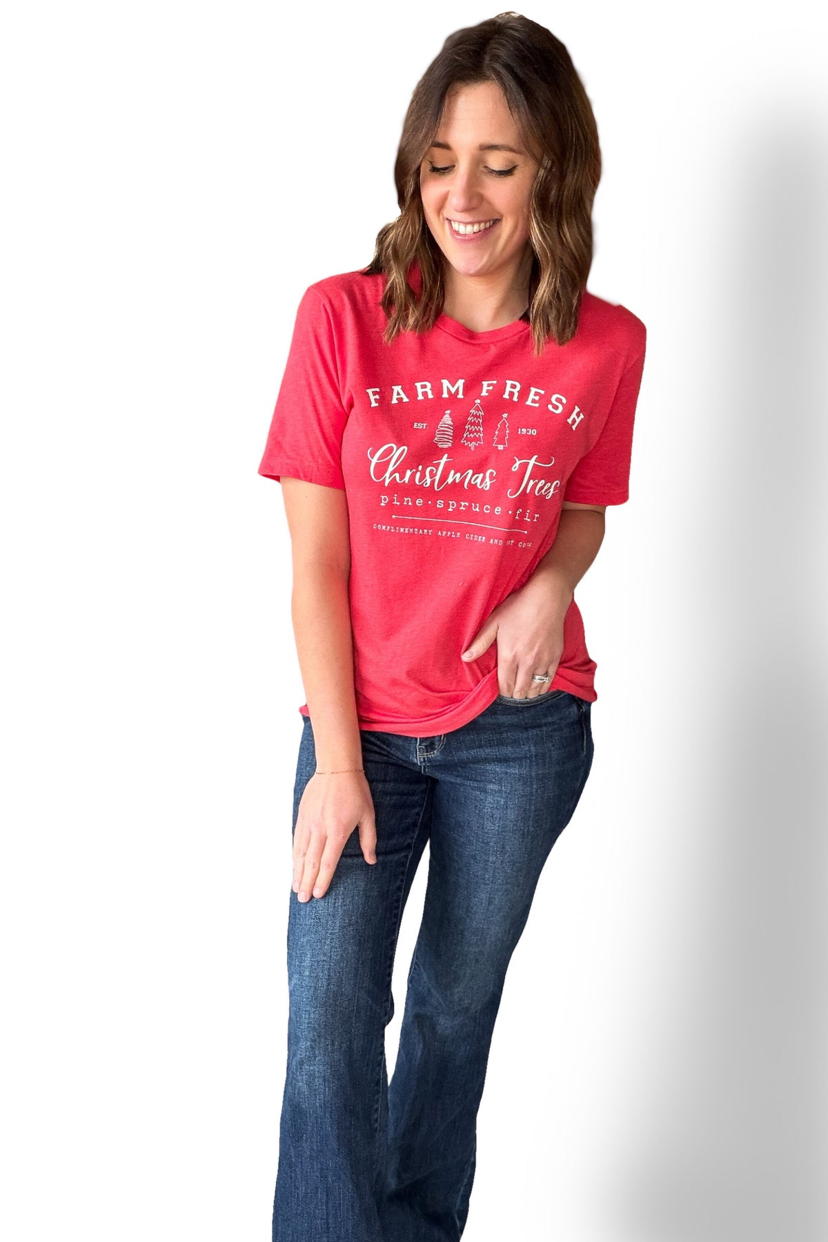 Red Farm Fresh Christmas Graphic Tee