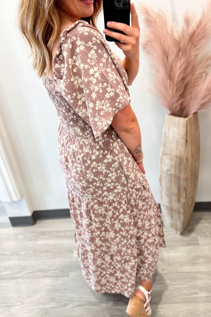 Floral Tiered Midi Dress