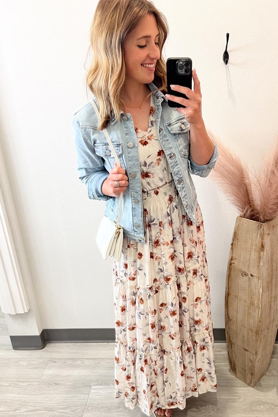 Floral Whispers Smocked Maxi Dress