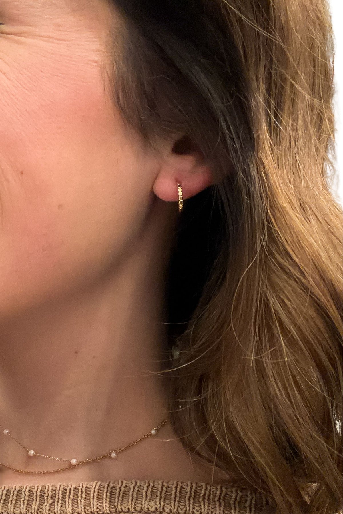 Gold Plated Dainty Hoop Studs