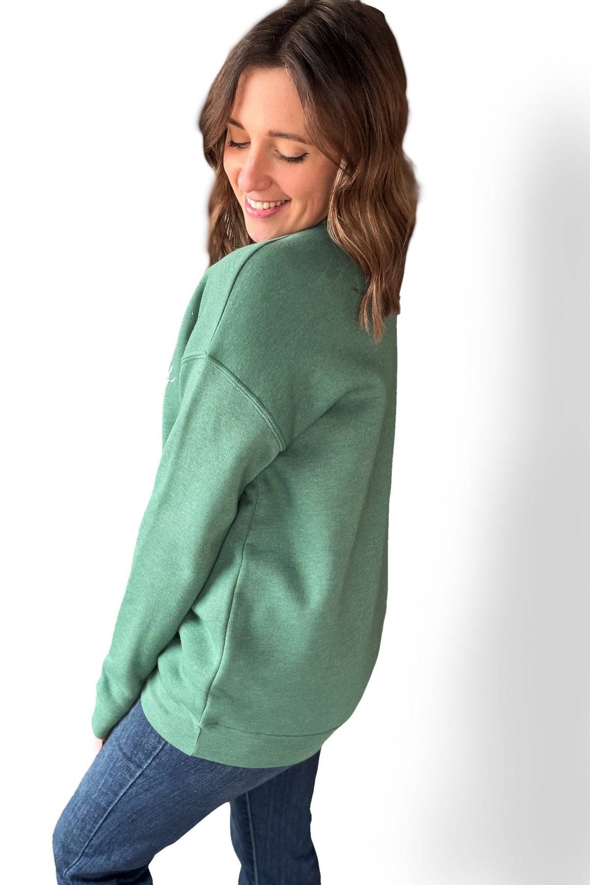 Green Merry Christmas Graphic Sweatshirt