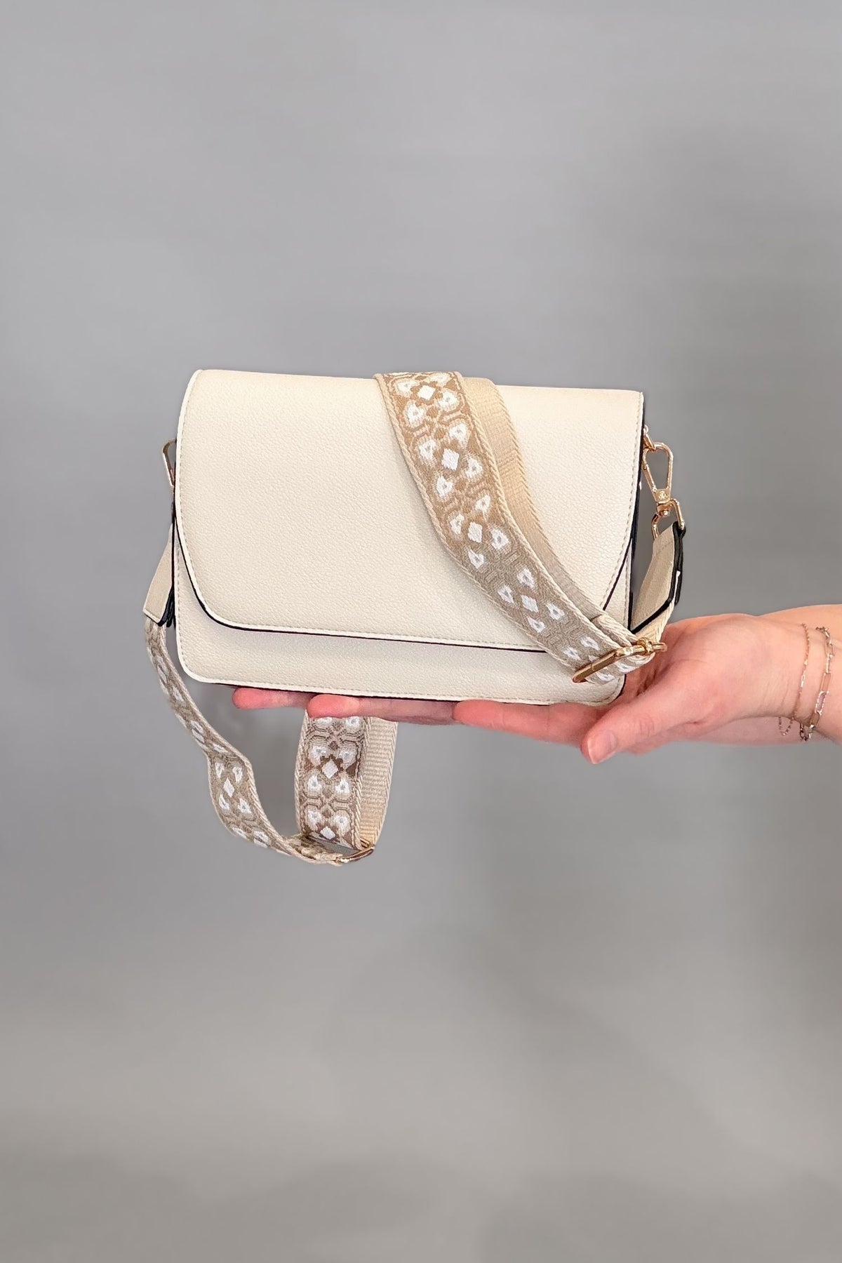 Guitar Strap Crossbody- Off White
