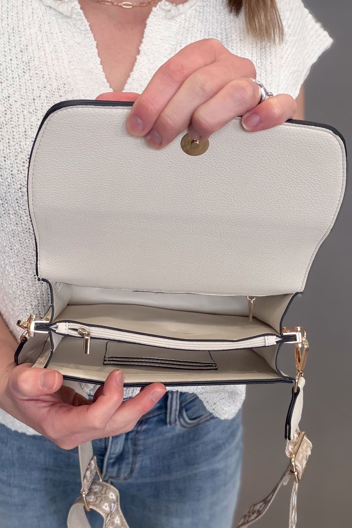 Guitar Strap Crossbody- Off White