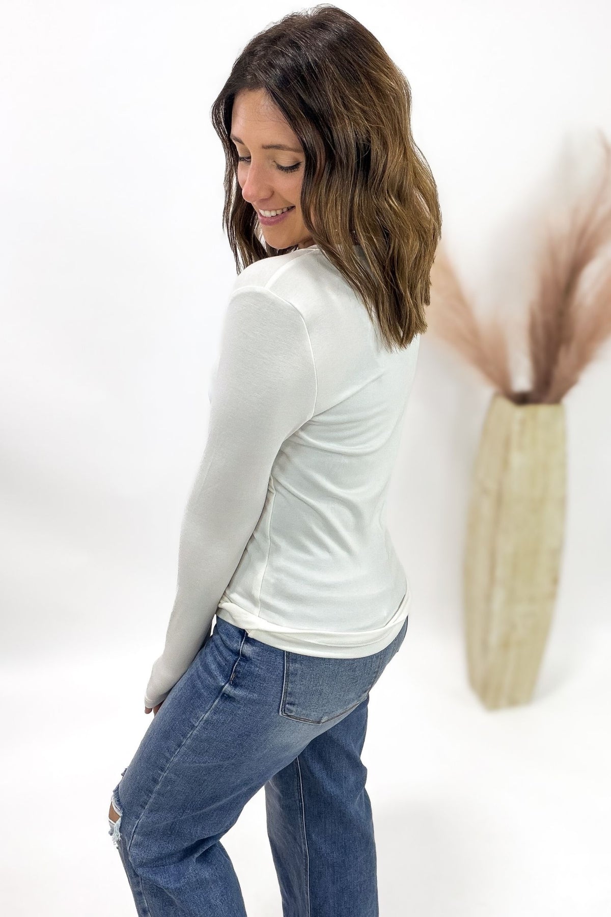 Ivory Long Sleeve Henley