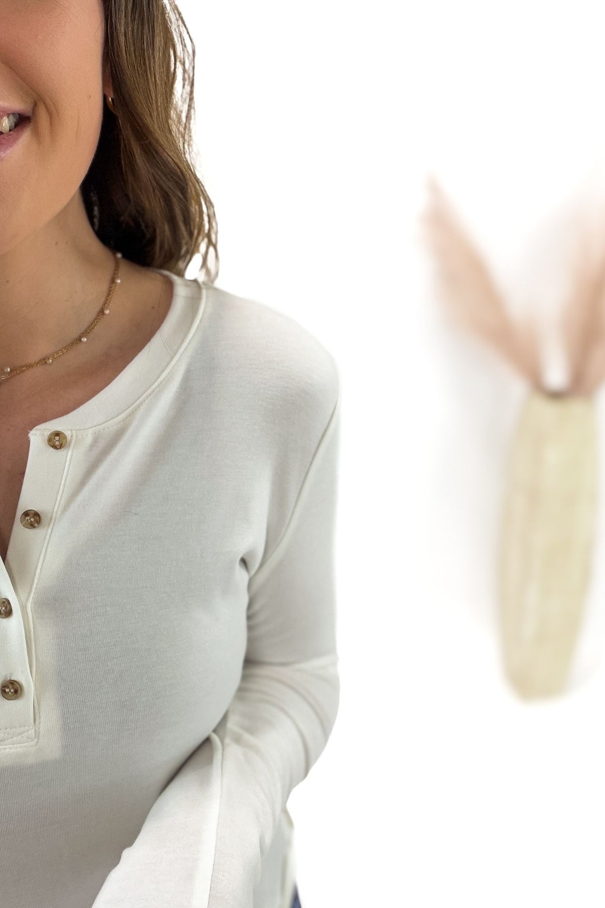 Ivory Long Sleeve Henley