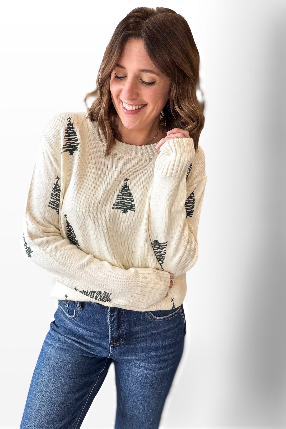 Ivory Tree Sweater