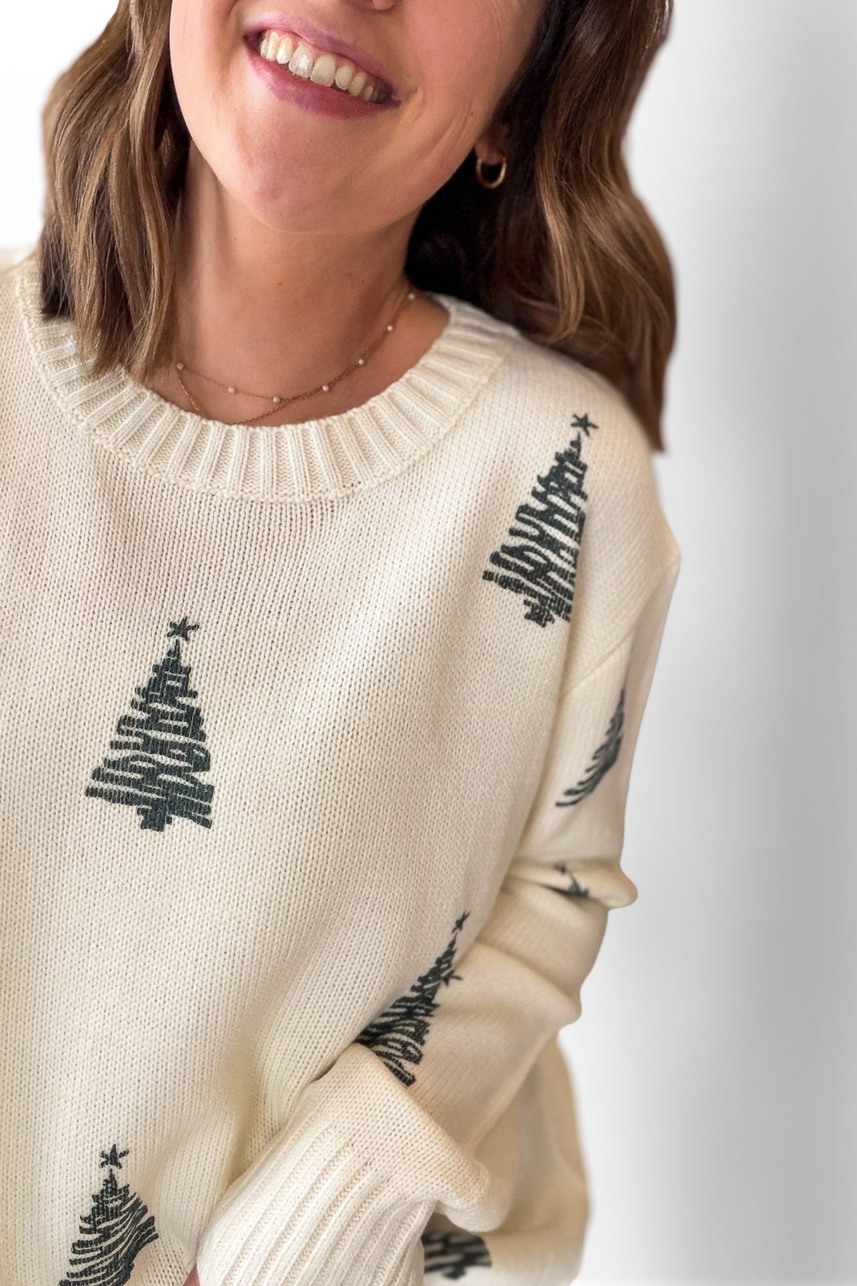 Ivory Tree Sweater