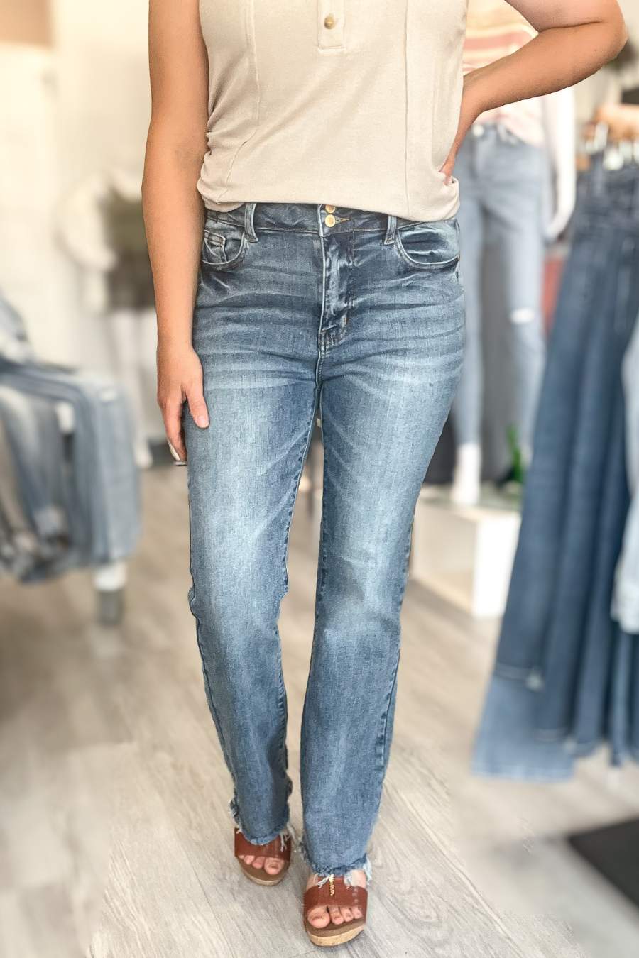 Judy Blue High Waist Double Button Bootcut