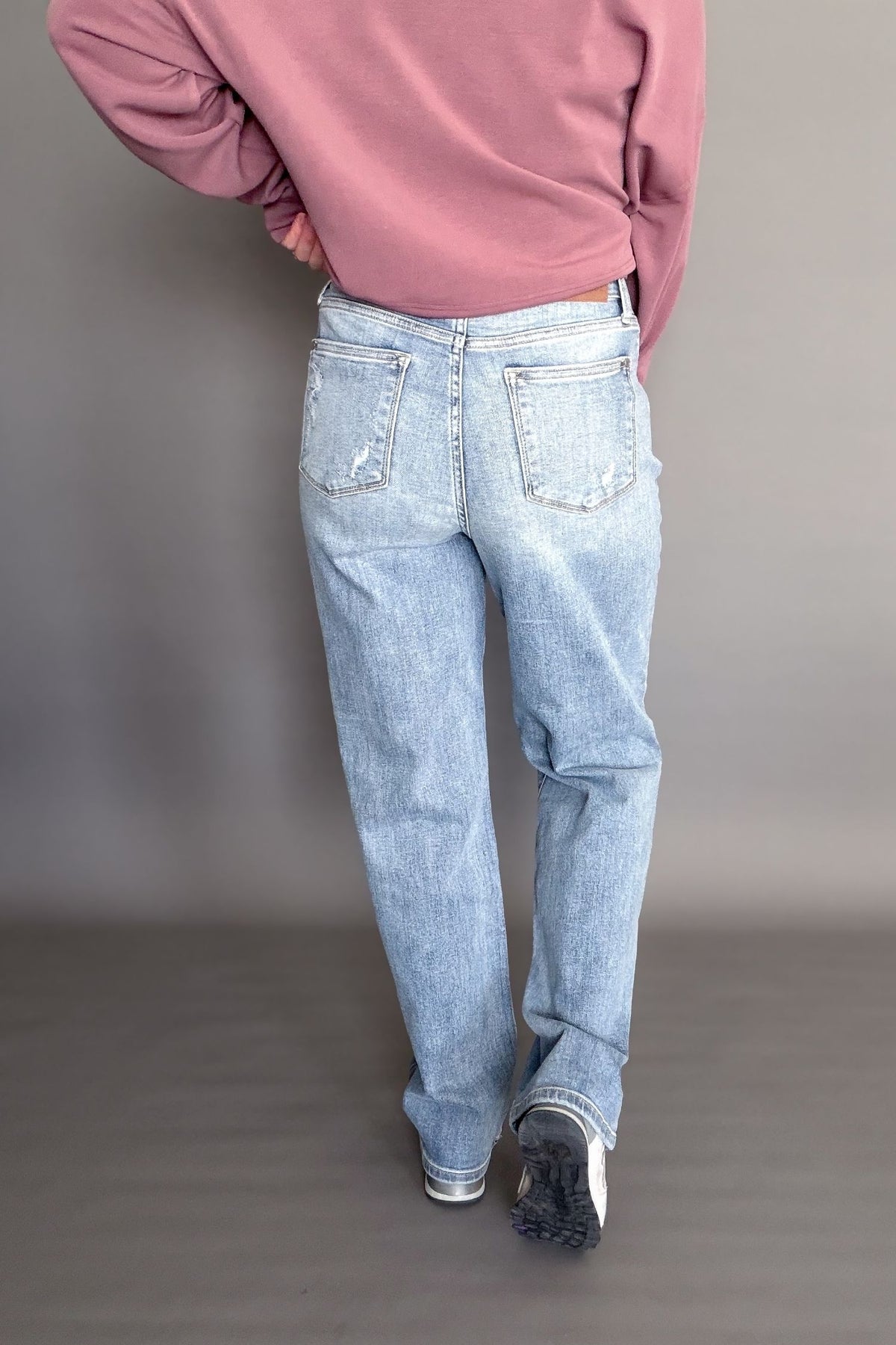 Judy Blue High Waist Straight Leg- Lt. Wash