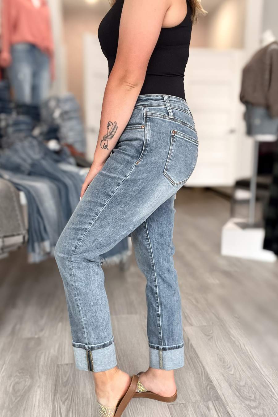 Judy Blue High Waist Vintage Medium Wash Boyfriend Jeans