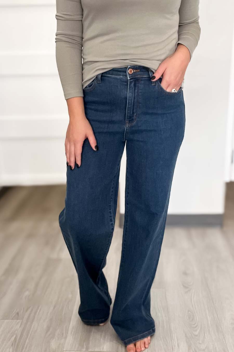 Judy Blue High Waist Vintage Wide Leg Jeans