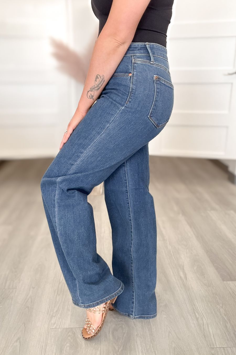 Judy Blue High Waist Vintage Wide Leg Jeans