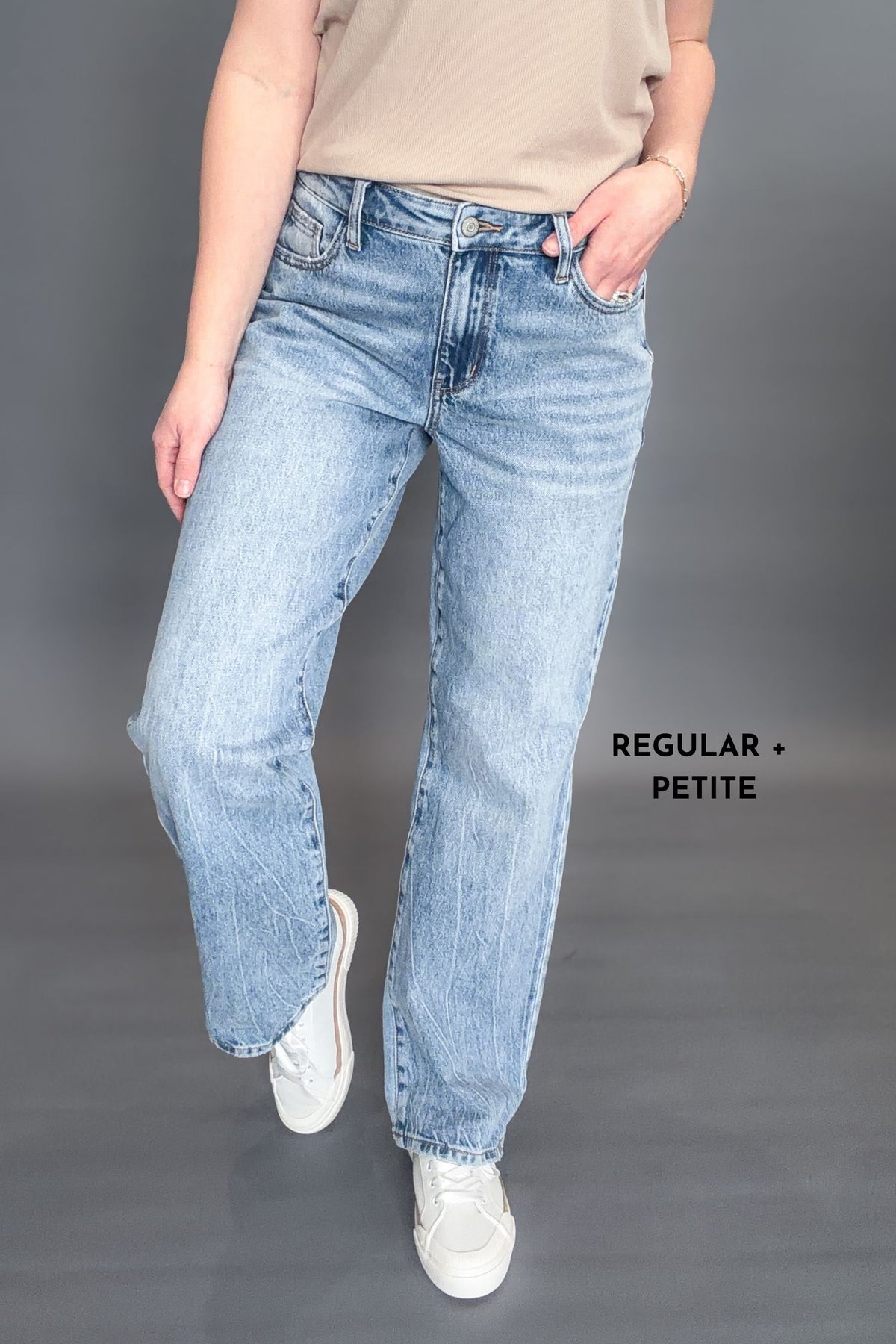 Judy Blue Mid Rise Rigid Magic Straight Jeans