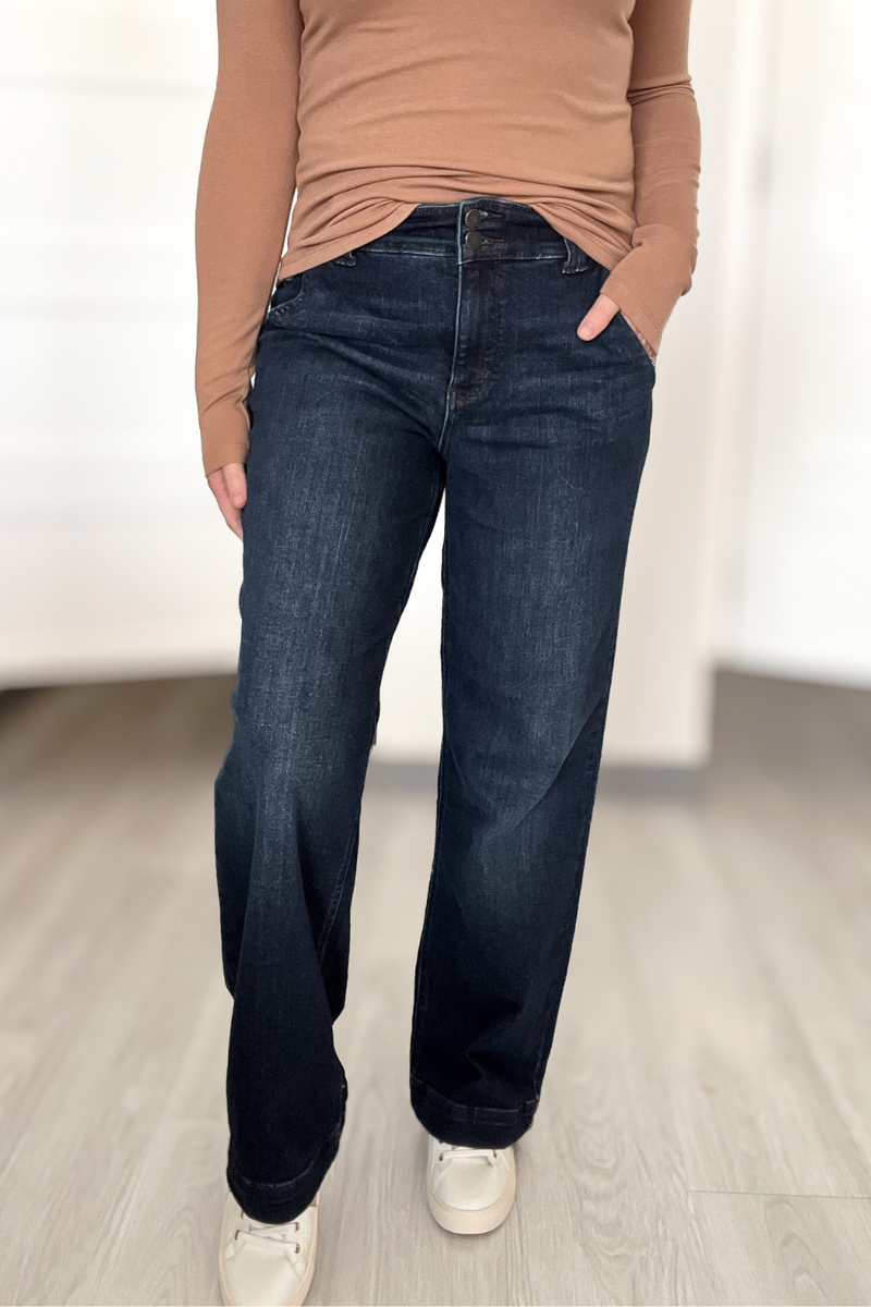 Judy Blue Veronica High Waist Wide Leg Jeans